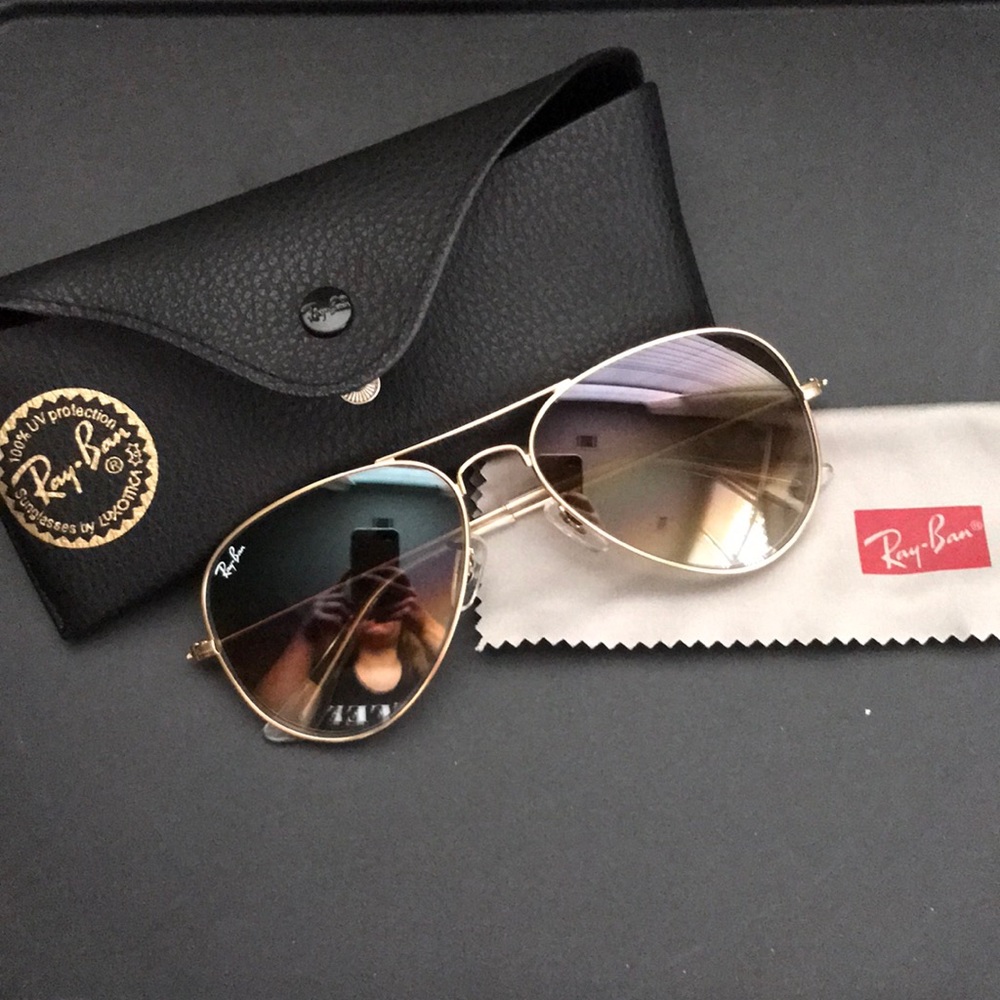 Ray-Ban Light Brown Gradient Aviators